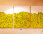 Federico Lanaro - Supernatural, (trittico), 2010, acrilico e pennarello su tela, 70 x 100 cm. cad., Courtesy Studio d'Arte Raffaelli 