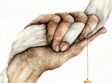 cristina pancini, senza titolo, tecnica mista su carta, 25x18 cm, 2011
