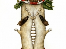 cristina pancini, la cuccagna, tecnica mista su carta, 37x29 cm, 2011