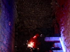 fuocoapaesaggio - la performance di mario tomè con demis. foto: brando prizzon