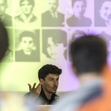 vajont 2015 - progetti, 2 maggio 2015 a casso - talk/fabio vanin (latitude) - foto giacomo de donà