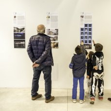 vajont 2015 - progetti, 2 maggio 2015 a casso - in mostra allo spazio alcuni progetti finalisti di twocalls - foto giacomo de donà