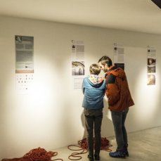 vajont 2015 - progetti, 2 maggio 2015 a casso - in mostra allo spazio alcuni progetti finalisti di twocalls - foto giacomo de donà
