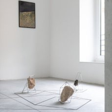 Alberto Bettinetti Tentativi di geometrizzazione, elementi naturali, acciaio, saldatura ossiacetilenica, 2016
