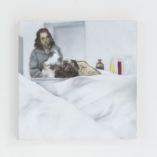 Alessandro Pagani, Fulci for Fake I, olio su tela, 30x30 cm, 2024
