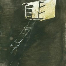 andrea grotto - disegno della serie walking ll, tecnica mista su carta, 21x29,7 cm, 2013
