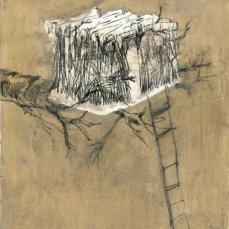 andrea grotto - disegno della serie walking l, tecnica mista su carta, 21x29,7 cm, 2012