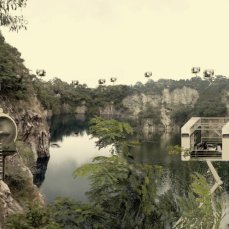 Aristide Antonas, Inhabited Observatory, Keg apartments and Crane Rooms in Future, landscape ll