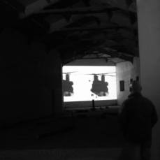 Giuseppe Vigolo, Dark shades, instal-video in Cartiera. Foto: Brando Prizzon