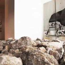 denis riva, cambio di muta, allestimento nel nuovo spazio di casso - foto sergio casagrande