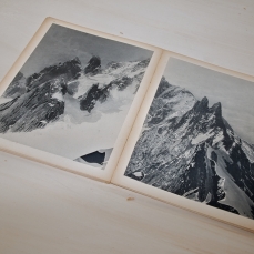 cristian chironi, cutter, (le alpi; hymalaia; dolomiti; monte bianco) libri d\'artista intagliati a mano, misure differenti per ciascuno, courtesy dell\'artista, 2010-11, foto a. montresor