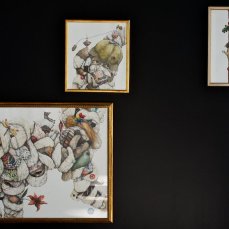 cristina pancini, senza titolo, visione dell\'installazione al padiglione sass de mura (par.), 2011, foto a. montresor