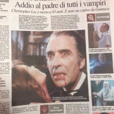 Vampires stories 1/2: parrebbe morto (cristopher lee, 7 maggio 1922 – 7 giugno 2015)