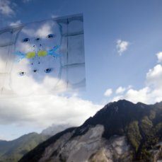 dimitri giannina, genius loci, stampa a solvente su lucido, 130x180 cm, 2012, part. - foto giacomo de donà