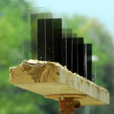 eugenia vanni, telescopio, installazione, tubi innocenti, cemento, lastre plastiche per lenti, Sass Muss, estate 2011, opera realizzata grazie al supporto di Artecos e De Rigo Vision