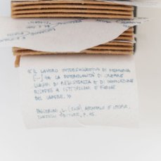 Evelyn Leveghi, Unveil (intersoggettività accumulata), Pasta fillo, inchiostro blu, filtro aria motore auto d’epoca, 11,5 x 22,8 x 10 cm, 2024