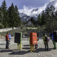 first borca boulder dolomiti contest - sopralluohi e prime prove di arrampicata - foto giacomo de donà