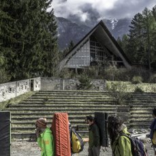first borca boulder dolomiti contest - sopralluohi e prime prove di arrampicata - foto giacomo de donà