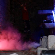 fuocoapaesaggio - la performance di mario tomè con demis.  foto: brando prizzon