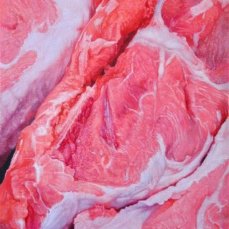 gabriele grones, meat, olio su tela, cm 25x16,5 , 2013