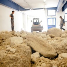 Agner, allestimento dell\'opera a Taibon_fare lo Spigolo Nord_foto Giacomo De Dona