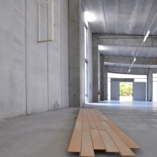 jacopo mazzonelli, (I play) lonely everyday, pavimento in legno, finestra, cd-audio loop, sistema audio, dimensioni variabili, opera inserita nella mostra Contractions, a cura di D. Capra, courtesy dell\'artista e galleria deanesi, rovereto, foto a. montresor