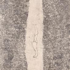 Elisa Bertaglia - Let’s make like a tree. And leaves - Serie Leaves of grass, 18x24 cm, oil, charcoal and pencil on paper, 2013, n. 2