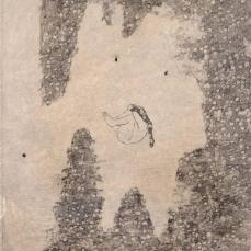 Elisa Bertaglia - Let’s make like a tree. And leaves - Serie Leaves of grass, 18x24 cm, oil, charcoal and pencil on paper, 2013, n. 3