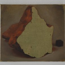 manuele cerruti, conferire fissità alla trasparenza, olio su lino, 26,5x30 cm, 2010, courtensy amc collezione coppola - foto a. montresor