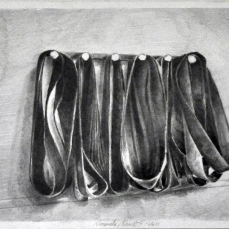manuele cerutti, l\'alimentatore, matita su cartone, 8 x 11 cm, 2011