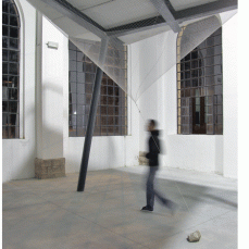 matteo attruia, 106. 666, 667 cm³, nylon e calcare di dolomia, 400x400x200 cm. , 2006-2011, foto m. spanghero