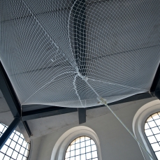 matteo attruia, 106. 666, 667 cm³, nylon e calcare di dolomia, 400x400x200 cm. , 2006-2011, foto a. montresor