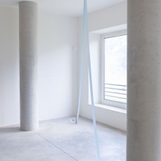 MinJi Kim, Alla fine, hai rivolto un ultimo sguardo indietro, legno pietrificato, nastro etc, dimensioni variabili, 2024