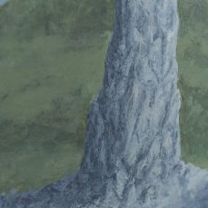 Nanni De Biasi, Geologia metafisica, 42x67 cm, olio su tela accoppiata a compensato triplo, 2024