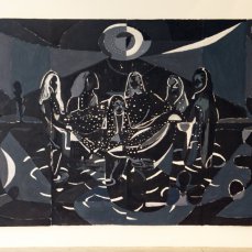 nebojsa despotovic, i am the resurrection,2013, acrilico e decollage su carta, 215x315 cm - courtesy galleria arte boccaleria contemporanea, trento - foto giacomo de donà