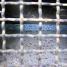 nicola genovese, sighting, Installazione nel bunker, 6 metri quadri di mosaico mixed blue e libro d\'artista.