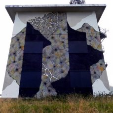 open in painting_rifugio brigata alpina cadore, nevegal, belluno_il muro di kabu_agosto 2013