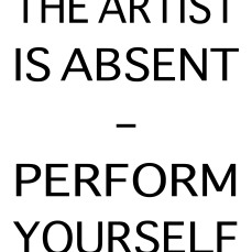 oseliera_hannes egger_the artist is absent_perform yourself