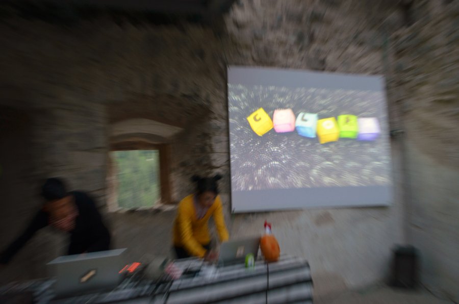 the zebra crossing, performance di COLORA, 10 agosto 2013, foto karin DC