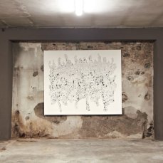 andrea bianconi, tunnel city, particolare dell\'allestimento, courtesy atipografia