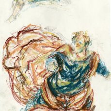 Westerlind_Saint George and the Dragon Oil pastel on paper, 50 x 35 cm. 2018 Westerlind_Saint George and the Dragon Oil pastel on paper, 50 x 35 cm. 2018
